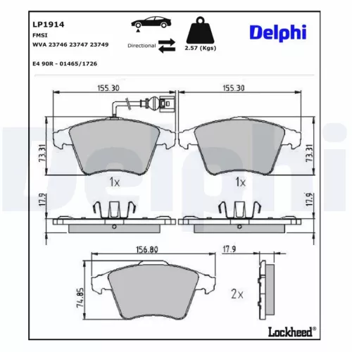 Brake Pad Set, disc brake