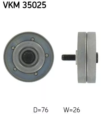 Deflection/Guide Pulley, V-ribbed belt
