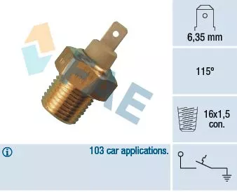Temperature Switch, coolant warning lamp