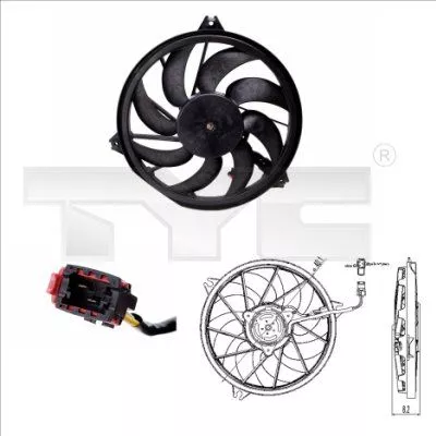 Fan, air conditioning condenser