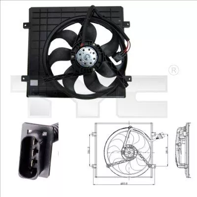 Fan, air conditioning condenser