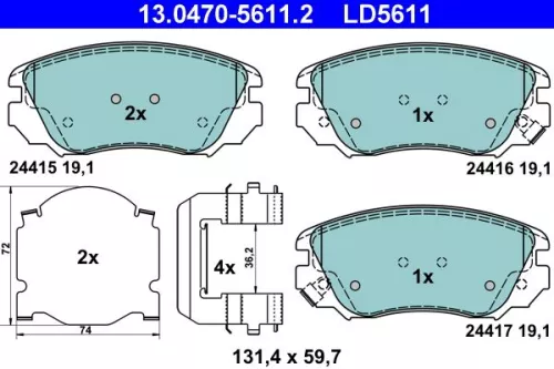 Brake Pad Set, disc brake