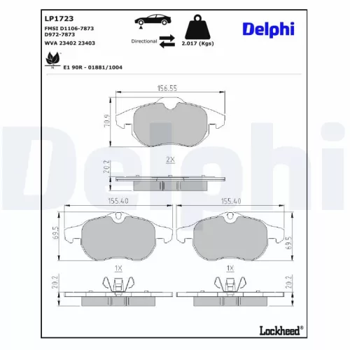 Brake Pad Set, disc brake