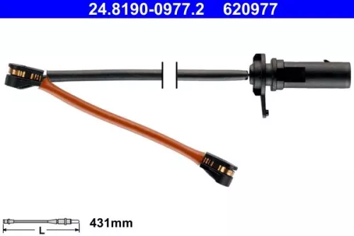 Warning Contact, brake pad wear