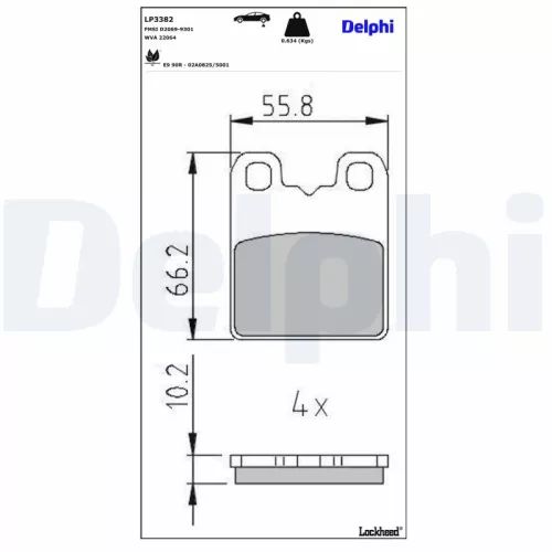 Brake Pad Set, disc parking brake