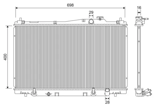 Radiator, engine cooling
