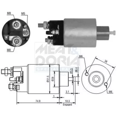 Solenoid Switch, starter
