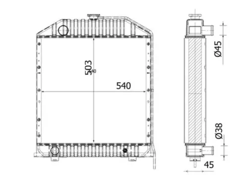 Radiator, engine cooling