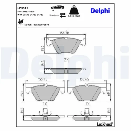 Brake Pad Set, disc brake