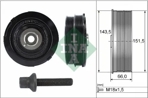 Belt Pulley Set, crankshaft