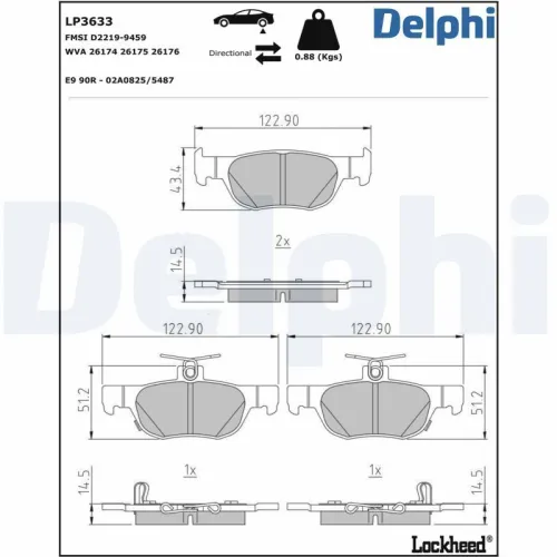 Brake Pad Set, disc brake