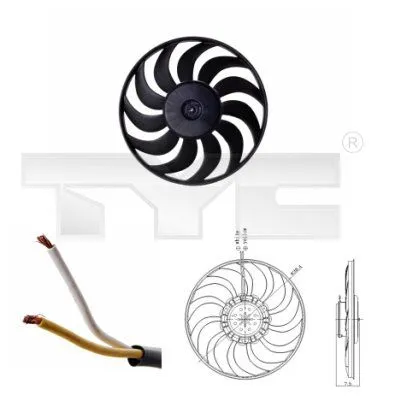 Fan, air conditioning condenser