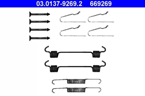 Accessory Kit, parking brake shoes