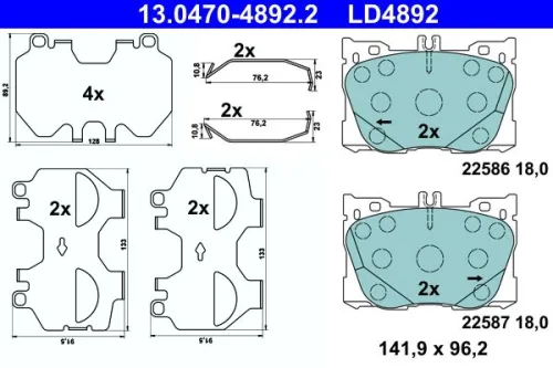 Brake Pad Set, disc brake