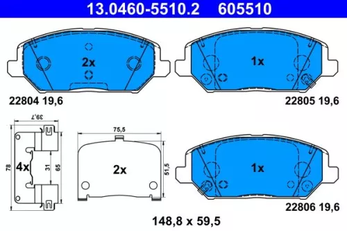 Brake Pad Set, disc brake
