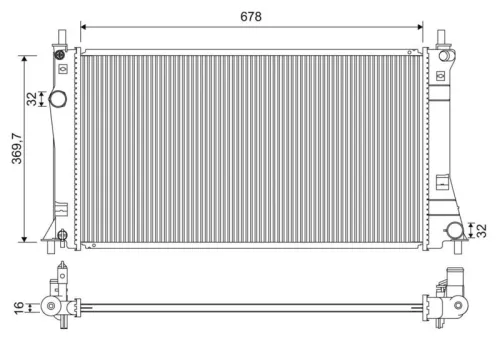 Radiator, engine cooling