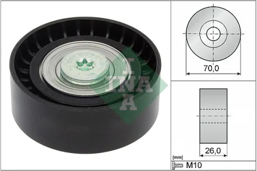 Deflection/Guide Pulley, V-ribbed belt