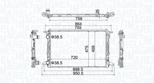 Radiator, engine cooling