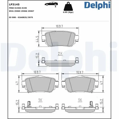 Brake Pad Set, disc brake