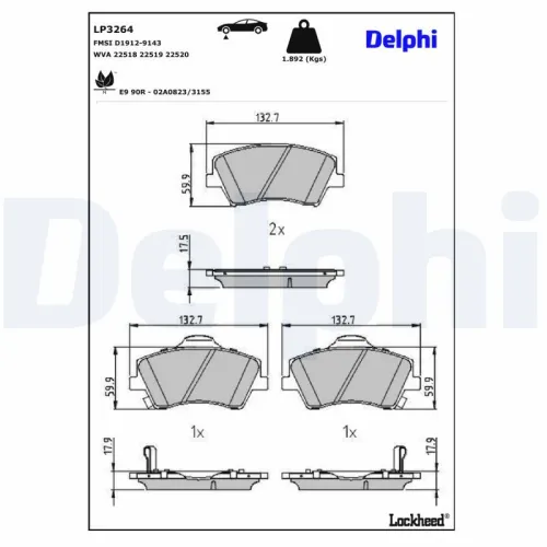 Brake Pad Set, disc brake