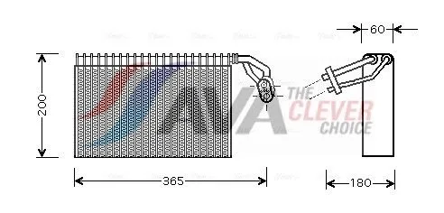 Evaporator, air conditioning
