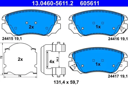 Brake Pad Set, disc brake