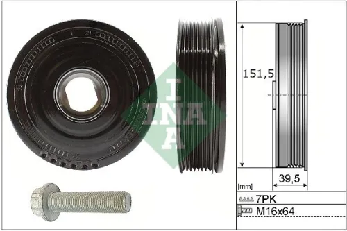 Belt Pulley Set, crankshaft