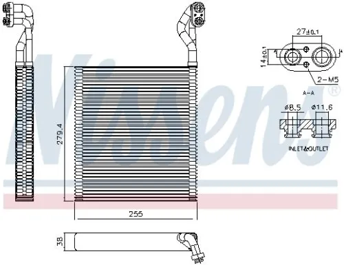Evaporator, air conditioning