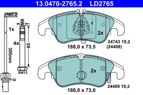 Brake Pad Set, disc brake