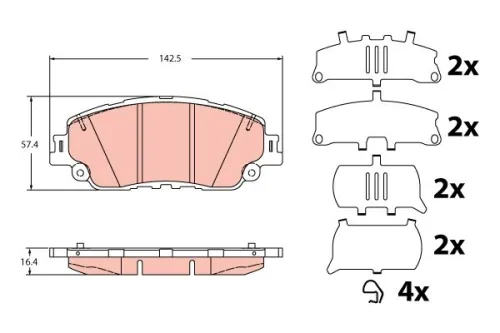 Brake Pad Set, disc brake