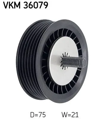 Deflection/Guide Pulley, V-ribbed belt