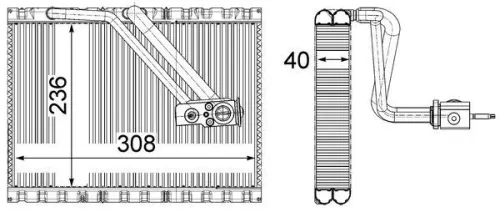 Evaporator, air conditioning