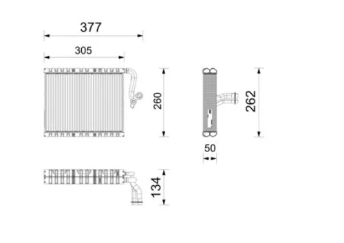 Evaporator, air conditioning