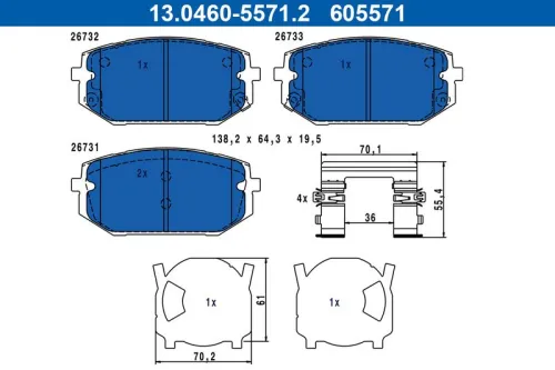Brake Pad Set, disc brake