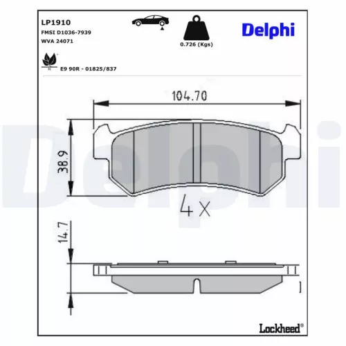 Brake Pad Set, disc brake
