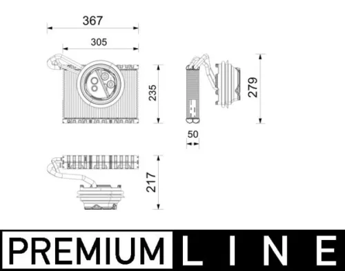 Evaporator, air conditioning