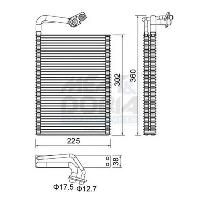 Evaporator, air conditioning