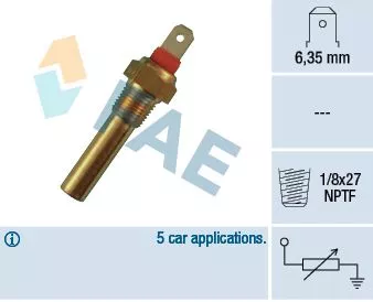 Sensor, coolant temperature