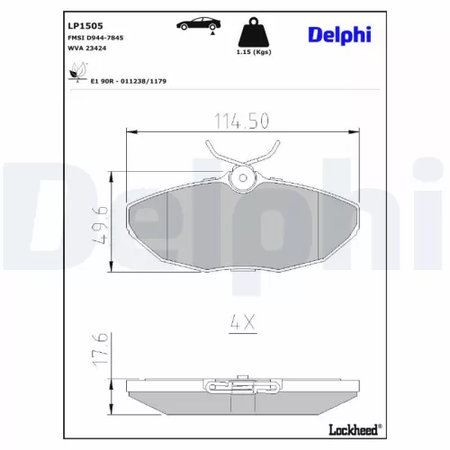 Brake Pad Set, disc brake