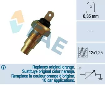 Sensor, coolant temperature