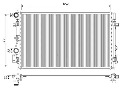 Radiator, engine cooling