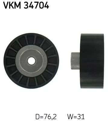 Deflection/Guide Pulley, V-ribbed belt