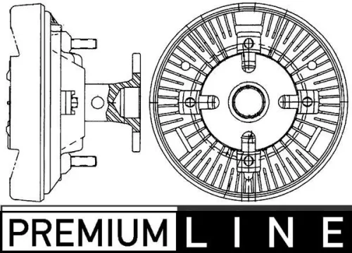 Clutch, radiator fan