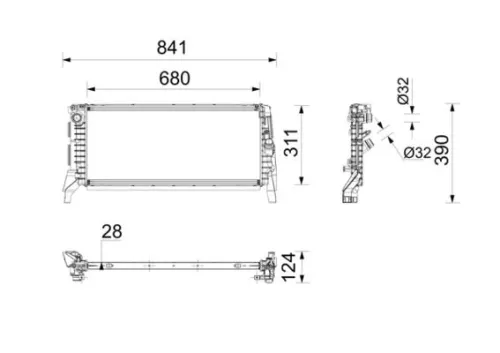 Radiator, engine cooling