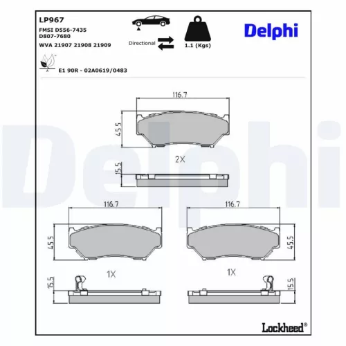 Brake Pad Set, disc brake