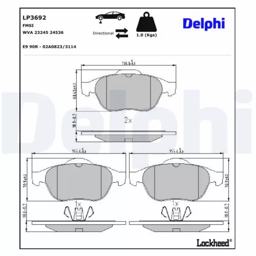Brake Pad Set, disc brake