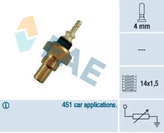 Sensor, coolant temperature