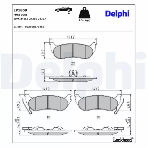Brake Pad Set, disc brake