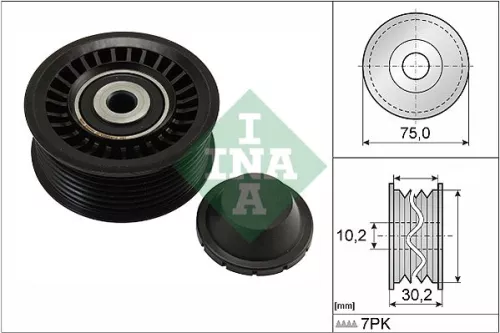 Deflection/Guide Pulley, V-ribbed belt